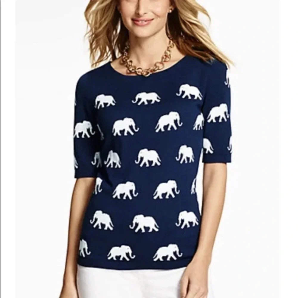 Talbots | Short Sleeve Cotton Sweater | 2X